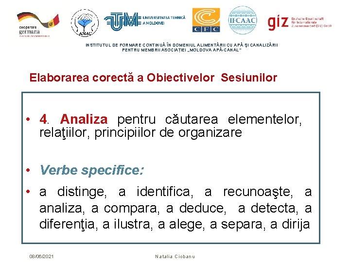 INSTITUTUL DE FORMARE CONTINUĂ ÎN DOMENIUL ALIMENTĂRII CU APĂ ŞI CANALIZĂRII PENTRU MEMBRII ASOCIAȚIEI