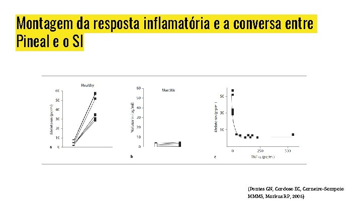 Montagem da resposta inflamatória e a conversa entre Pineal e o SI (Pontes GN,