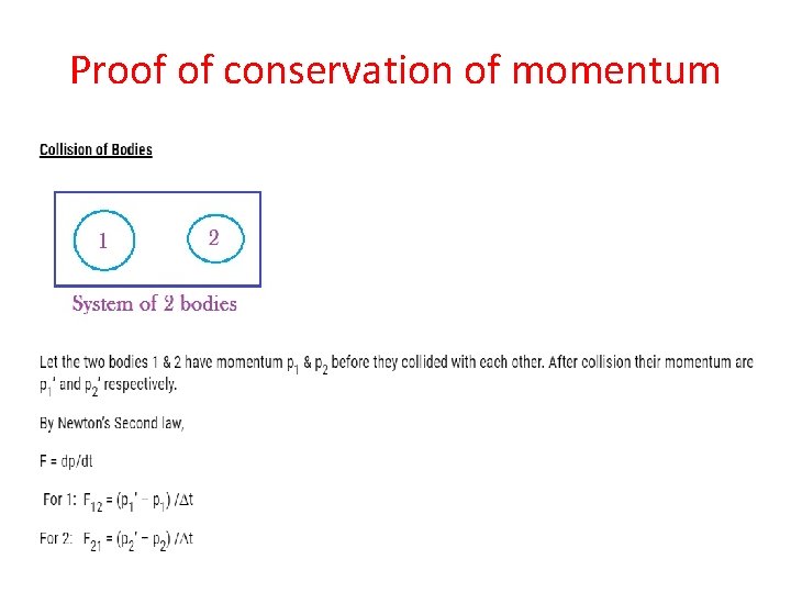 Proof of conservation of momentum 