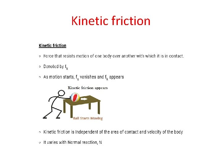 Kinetic friction 