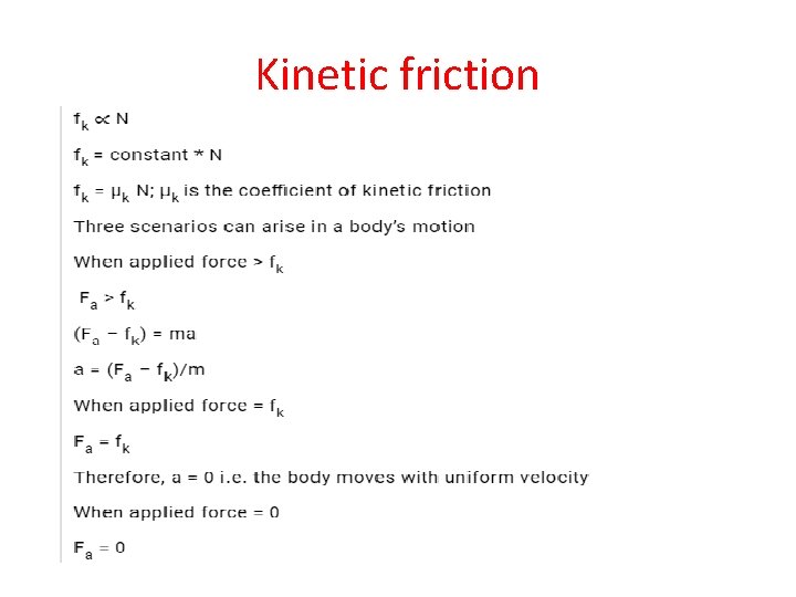 Kinetic friction 
