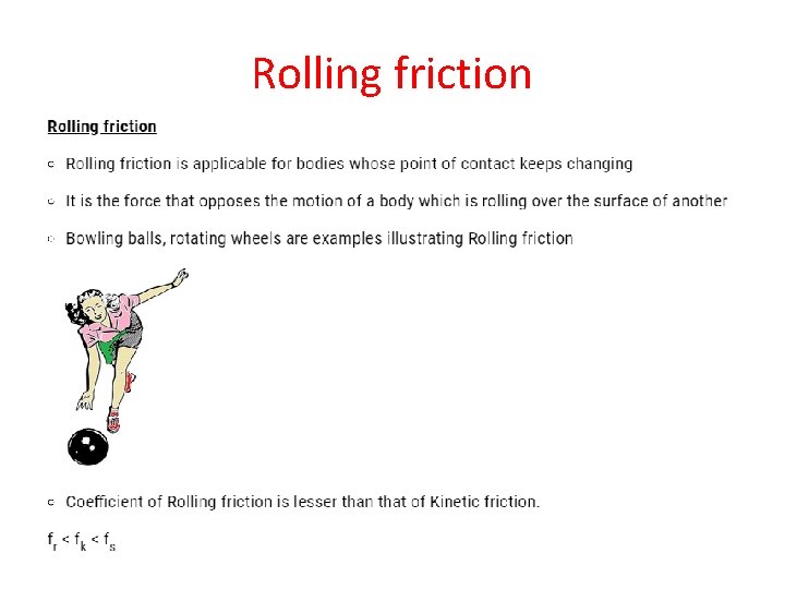 Rolling friction 