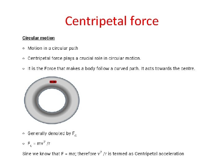 Centripetal force 