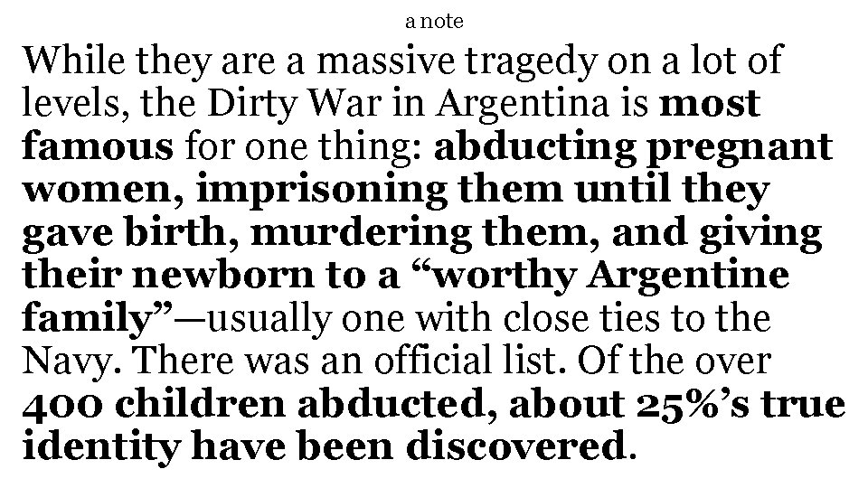 a note While they are a massive tragedy on a lot of levels, the