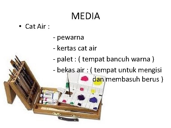  • Cat Air : MEDIA - pewarna - kertas cat air - palet