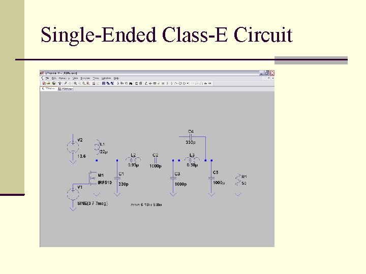 Single-Ended Class-E Circuit 