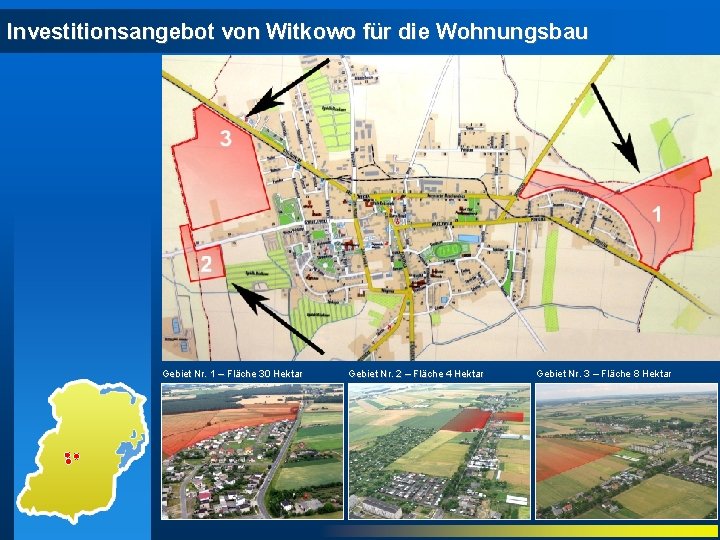 Investitionsangebot von Witkowo für die Wohnungsbau Gebiet Nr. 1 – Fläche 30 Hektar Gebiet
