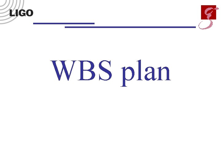 WBS plan 