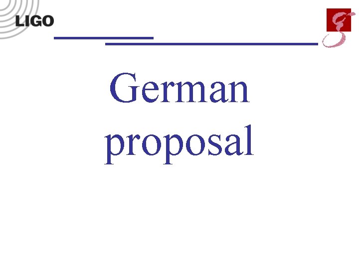 German proposal 