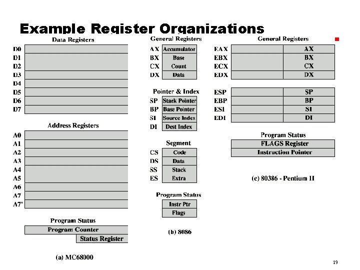 Example Register Organizations 19 