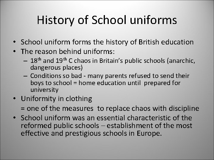 History of School uniforms • School uniforms the history of British education • The History of School uniforms • School uniforms the history of British education • The