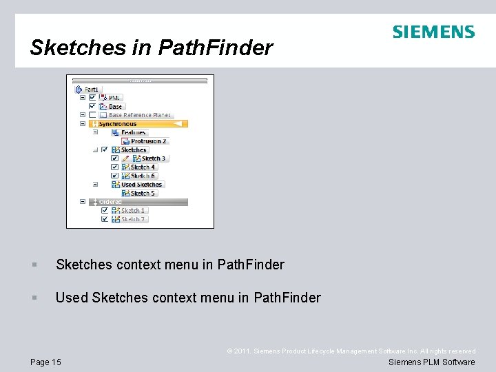Sketches in Path. Finder § Sketches context menu in Path. Finder § Used Sketches