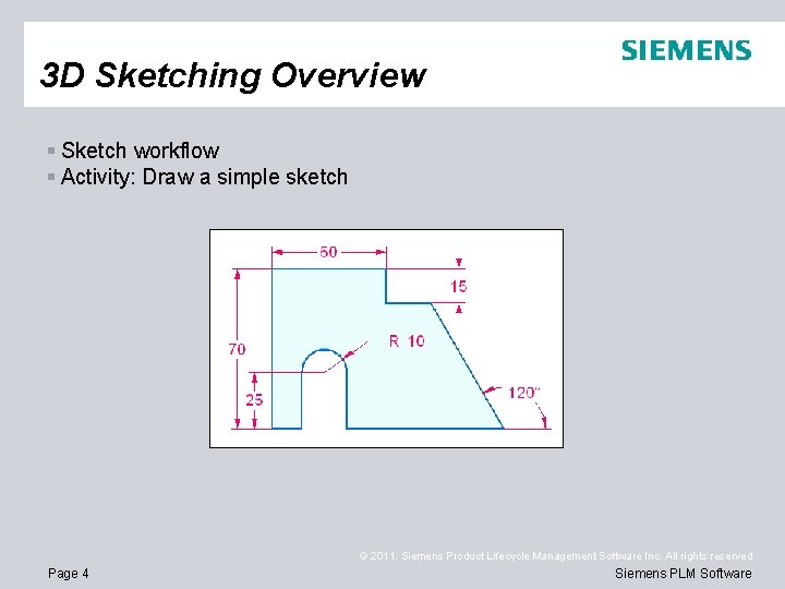3 D Sketching Overview § Sketch workflow § Activity: Draw a simple sketch ©