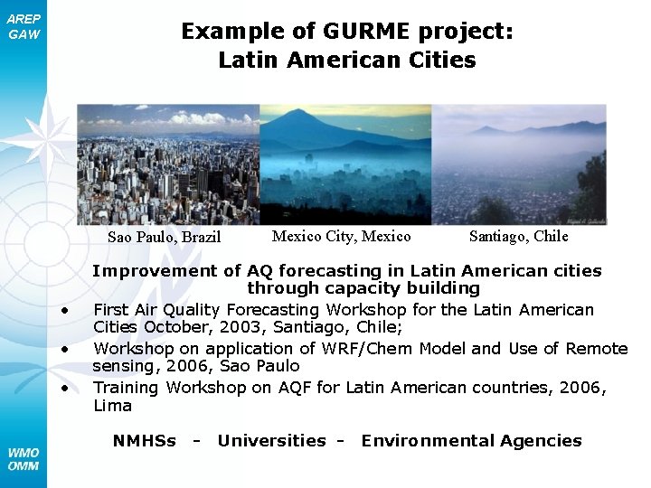 AREP GAW Example of GURME project: Latin American Cities Sao Paulo, Brazil • •