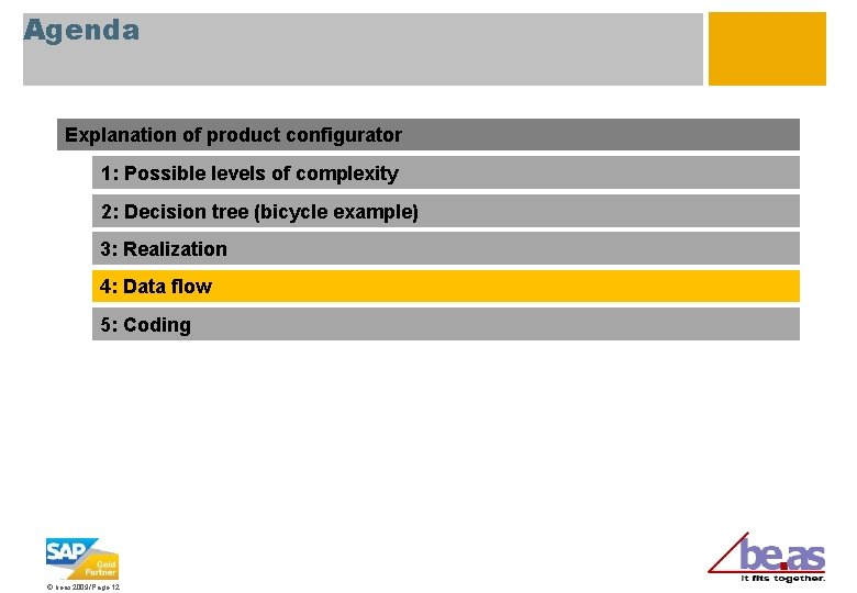 Agenda Explanation of product configurator 1: Possible levels of complexity 2: Decision tree (bicycle