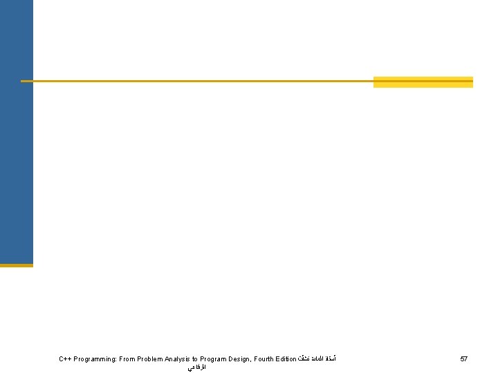 C++ Programming: From Problem Analysis to Program Design, Fourth Edition ﺃﺴﺘﺎﺫ ﺍﻟﻤﺎﺩﺓ ﻧﺸﺄﺖ ﺍﻟﺮﻓﺎﻋﻲ