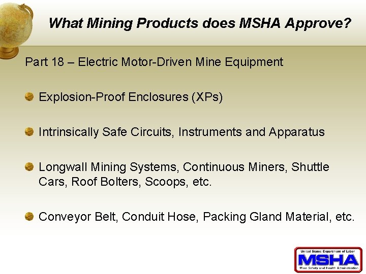 What Mining Products does MSHA Approve? Part 18 – Electric Motor-Driven Mine Equipment Explosion-Proof