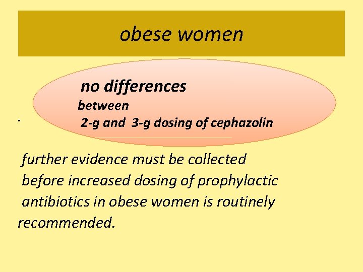 obese women no differences . between 2 -g and 3 -g dosing of cephazolin