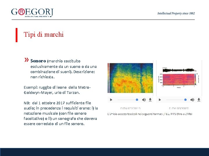 Tipi di marchi » Sonoro (marchio costituito esclusivamente da un suono o da una