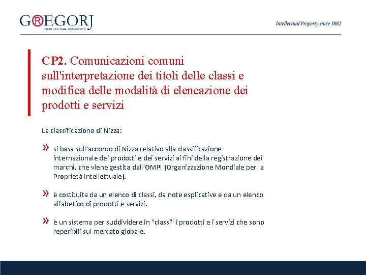 CP 2. Comunicazioni comuni sull'interpretazione dei titoli delle classi e modifica delle modalità di