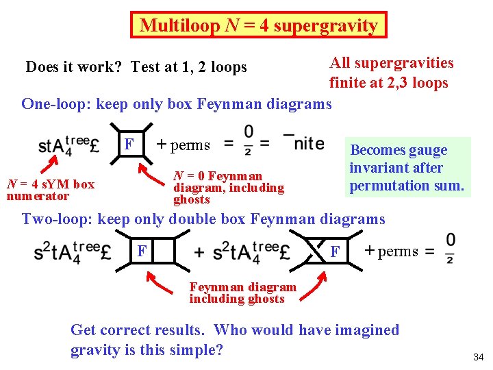 Multiloop N = 4 supergravity All supergravities finite at 2, 3 loops One-loop: keep