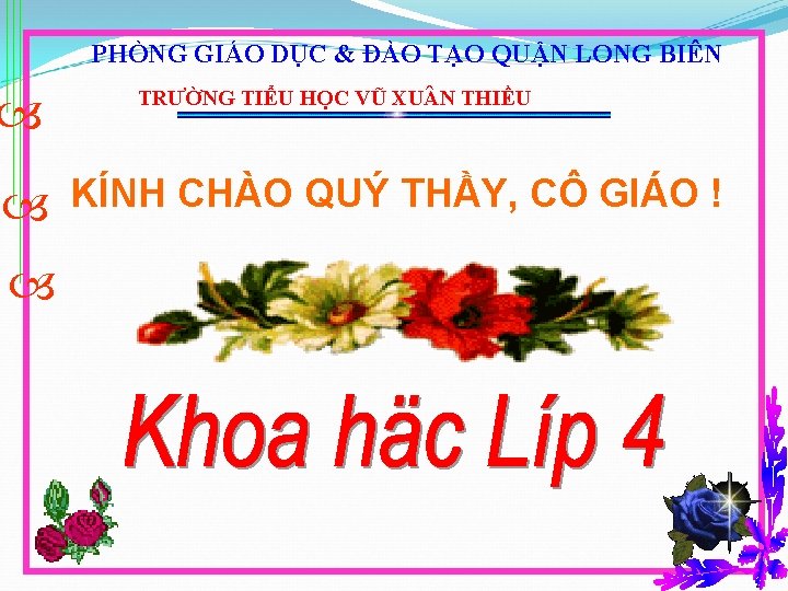 PHÒNG GIÁO DỤC & ĐÀO TẠO QUẬN LONG BIÊN TRƯỜNG TIỂU HỌC VŨ XU