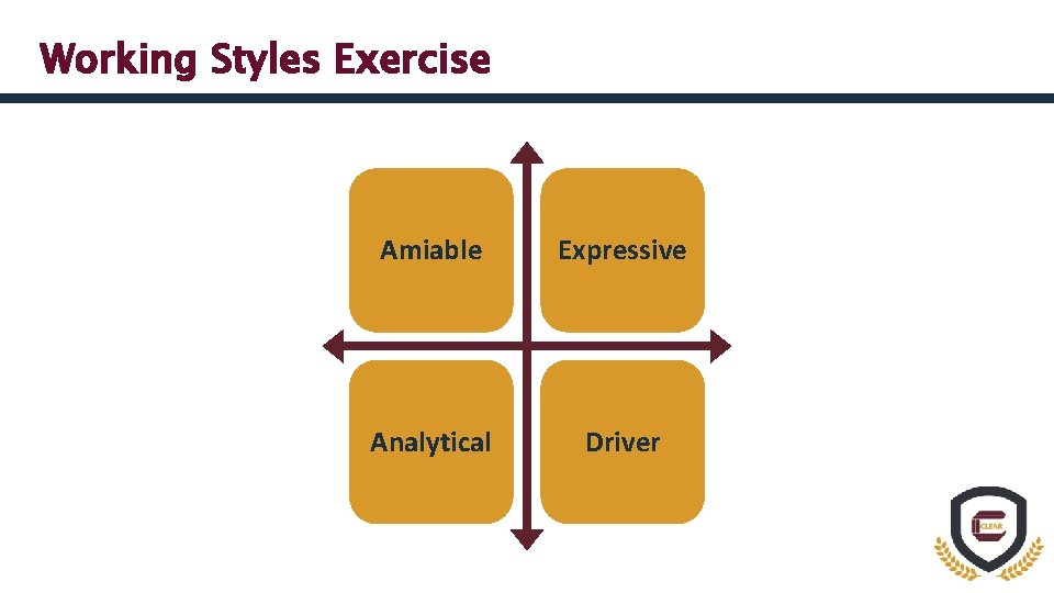 Working Styles Exercise Amiable Expressive Analytical Driver 