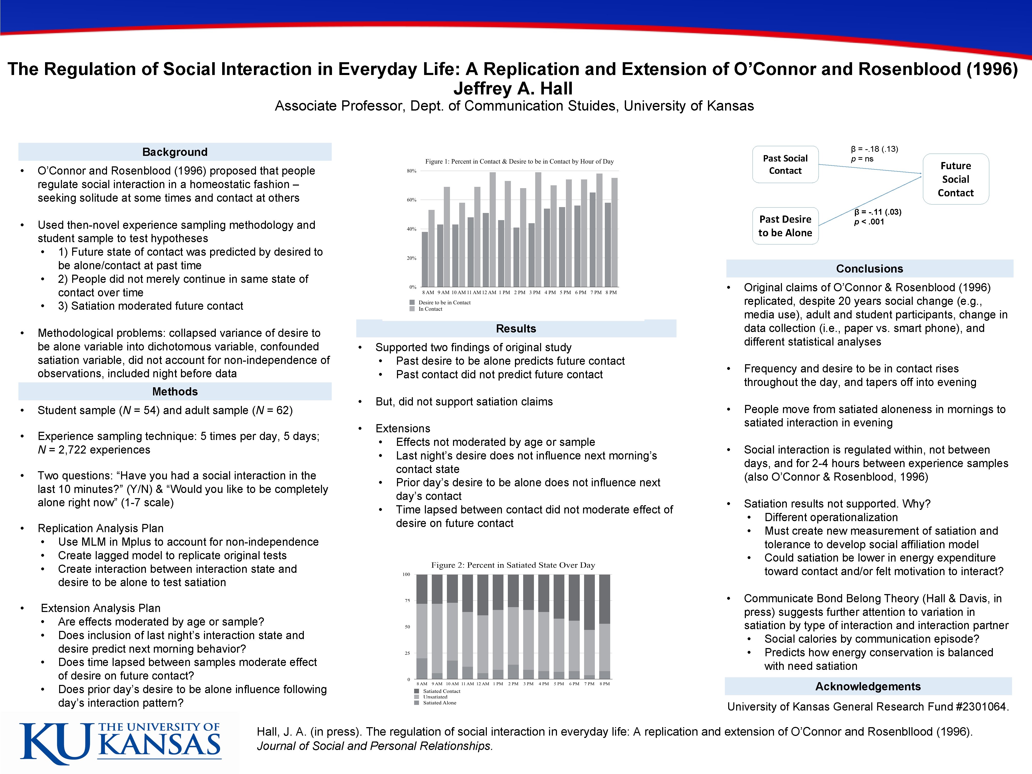 The Regulation of Social Interaction in Everyday Life: A Replication and Extension of O’Connor