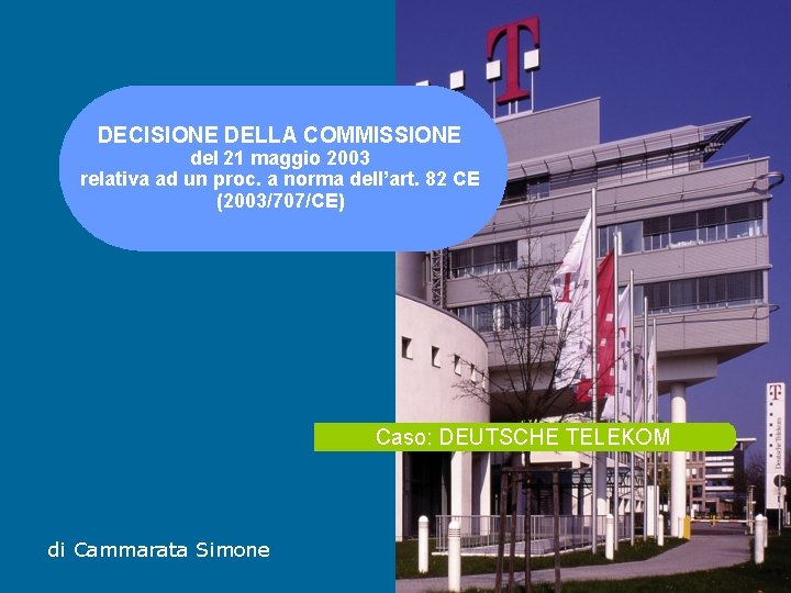 DECISIONE DELLA COMMISSIONE del 21 maggio 2003 relativa ad un proc. a norma dell’art.