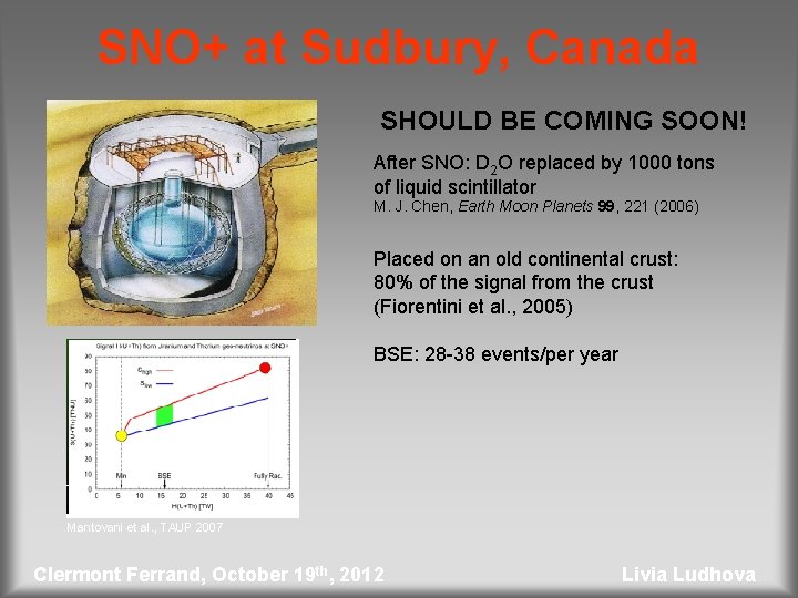 SNO+ at Sudbury, Canada SHOULD BE COMING SOON! After SNO: D 2 O replaced