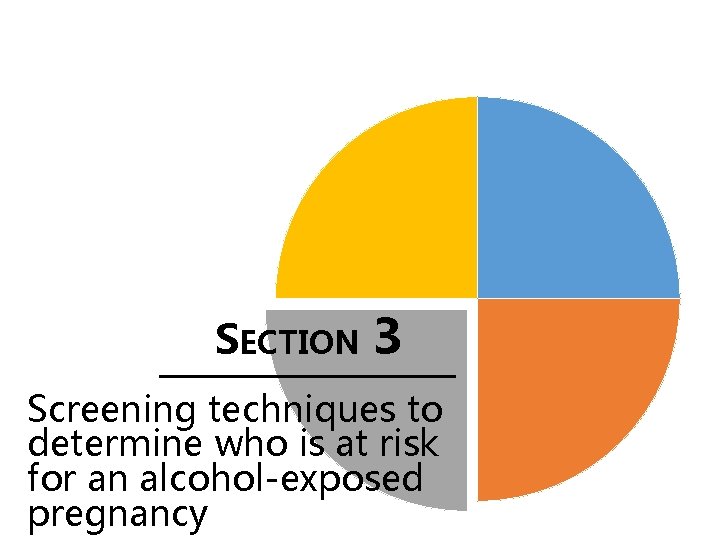 SECTION 3 Screening techniques to determine who is at risk for an alcohol-exposed pregnancy