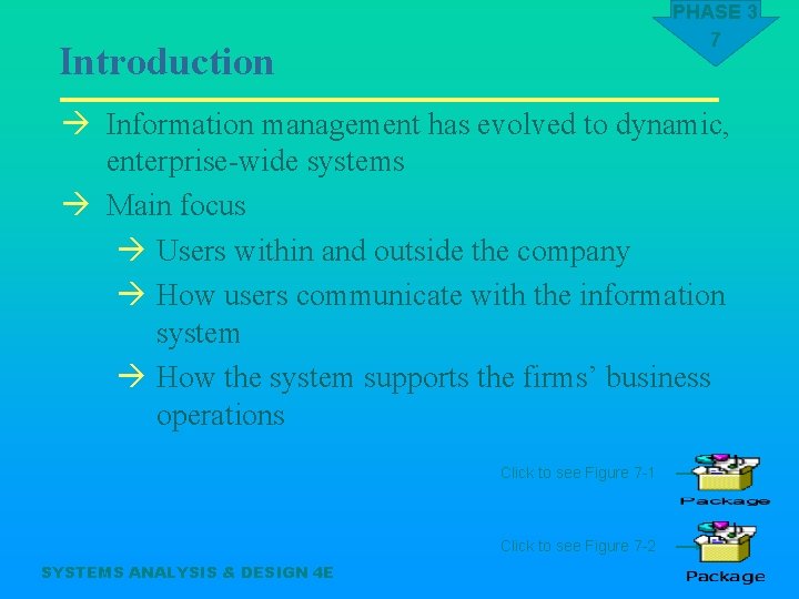 PHASE 3 7 Introduction à Information management has evolved to dynamic, enterprise-wide systems à