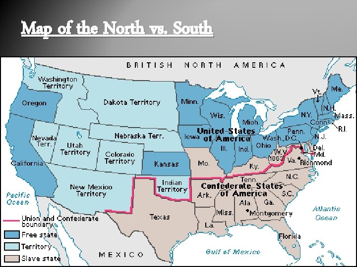 Map of the North vs. South 