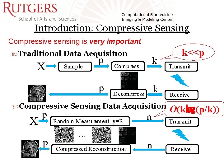 Introduction: Compressive Sensing Compressive sensing is very important Traditional Data Acquisition X Sample p Introduction: Compressive Sensing Compressive sensing is very important Traditional Data Acquisition X Sample p