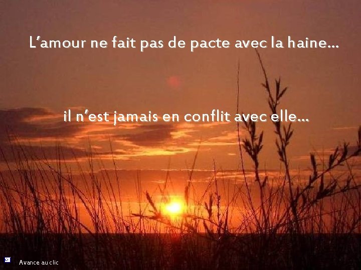 Lamour ne fait pas de pacte avec la