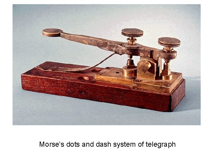 Morse’s dots and dash system of telegraph 