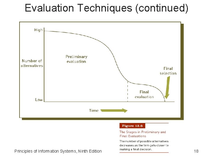 Evaluation Techniques (continued) Principles of Information Systems, Ninth Edition 18 