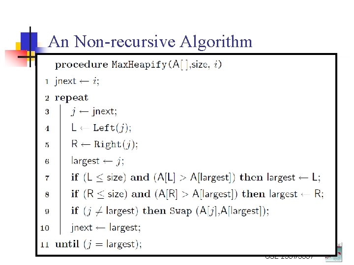 An Non-recursive Algorithm CSE 2331/5331 