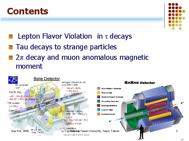 Contents Lepton Flavor Violation in t decays Tau decays to strange particles 2 p