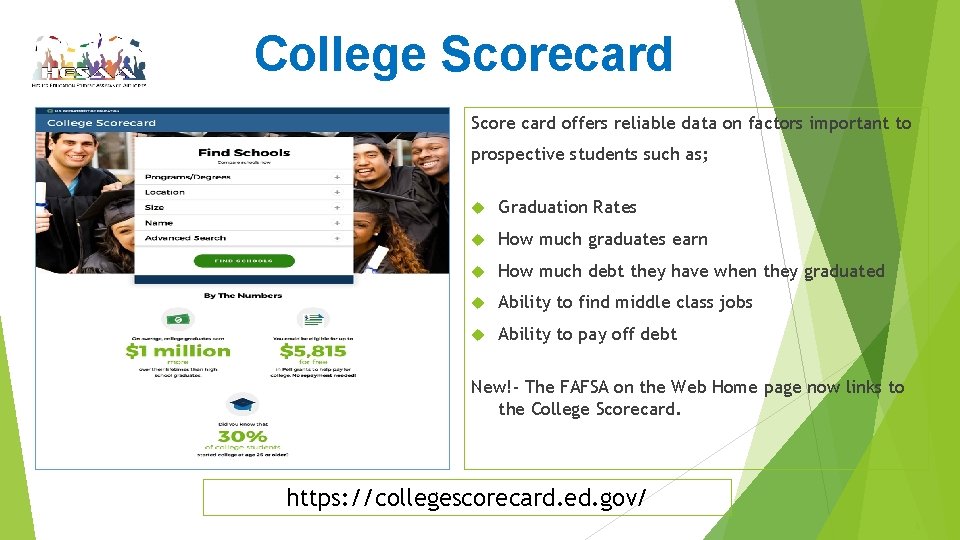 College Scorecard Score card offers reliable data on factors important to prospective students such