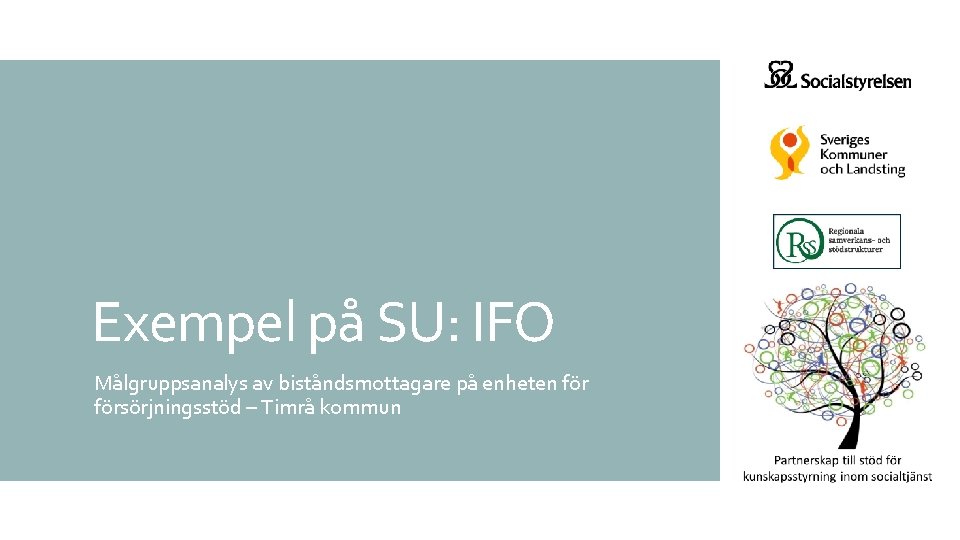Exempel på SU: IFO Målgruppsanalys av biståndsmottagare på enheten försörjningsstöd – Timrå kommun 