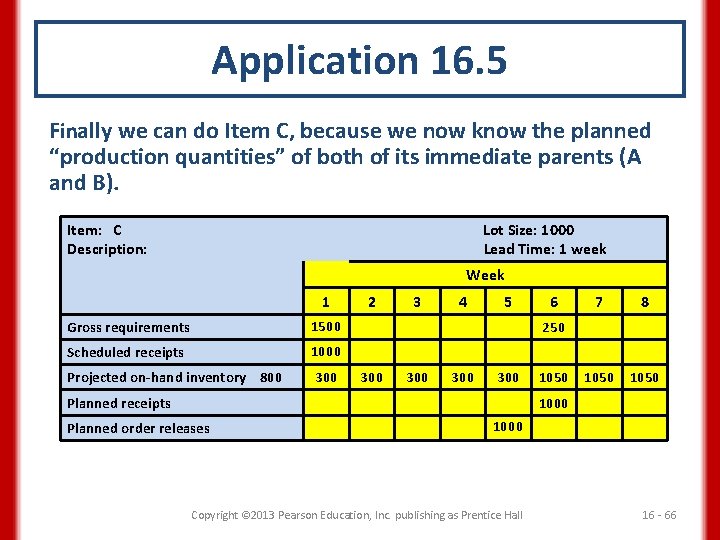 Application 16. 5 Finally we can do Item C, because we now know the