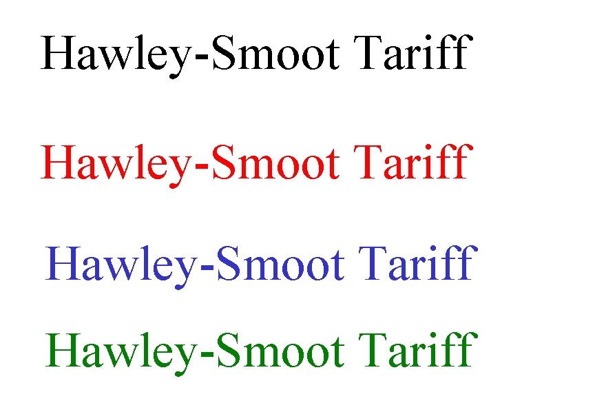 Hawley-Smoot Tariff 