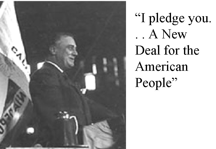 “I pledge you. . . A New Deal for the American People” 