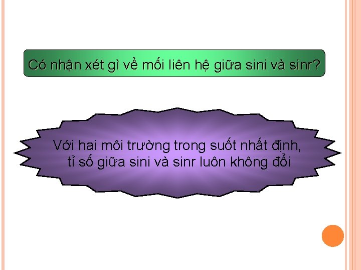 Có nhận xét gì về mối liên hệ giữa sini và sinr? Với hai