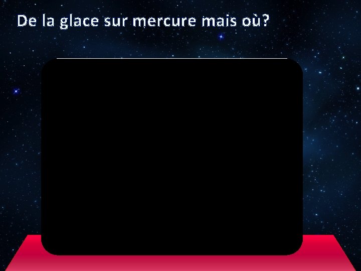 De la glace sur mercure mais où? 