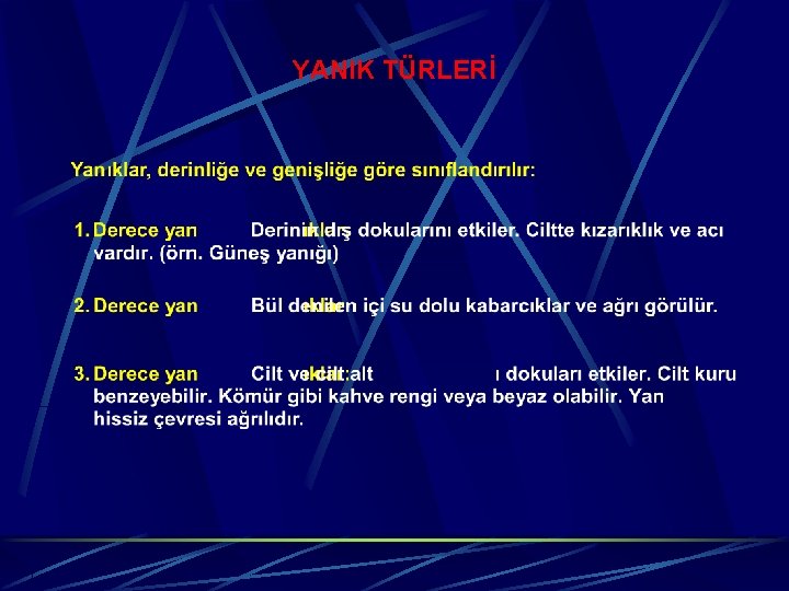 YANIK TÜRLERİ 