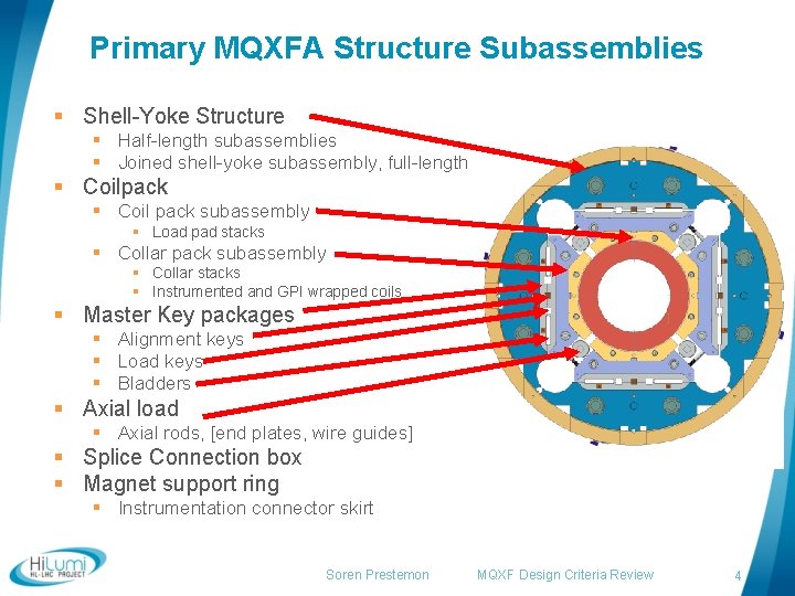 MQXFA Mechanical Design Criteria Analysis process Soren Prestemon