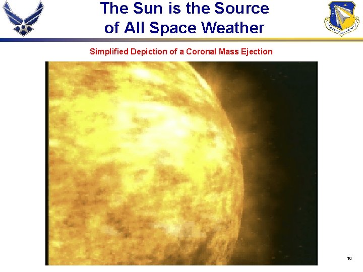 The Sun is the Source of All Space Weather Simplified Depiction of a Coronal