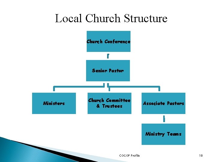 Local Church Structure Church Conference Senior Pastor Ministers Church Committee & Trustees Associate Pastors